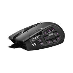Mouse EVGA X15 MMO Gaming Mouse, Alámbrico, 16,000 DPI, 20 Botones, Pixart 3389 Optico - 904-W1-15BK-KR