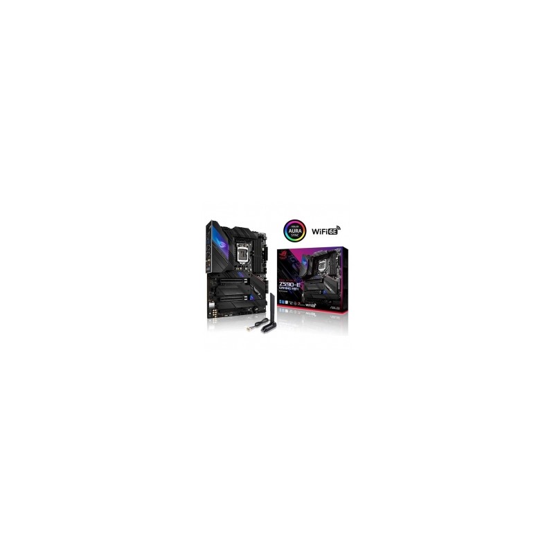 Tarjeta Madre Asus ROG Strix Z590-E Gaming WIFI, 10-11 Gen Intel, DDR4 5333Mhz OC, ATX, Quad M.2, Aura Sync