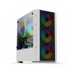 Gabinete Yeyian Haizen 2500, Blanco, Micro-ATX, Cristal Templado, 3 Ventiladores ARGB, YCH-042820